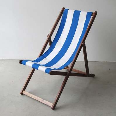 Royal Blue/White Stripe Deckchairs